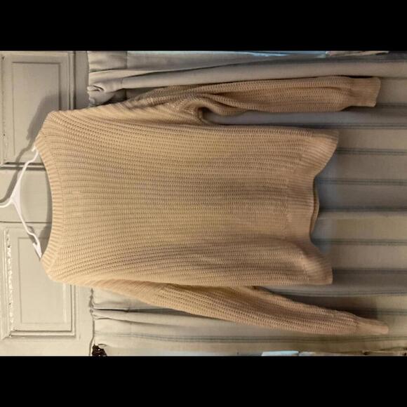 Pink Victorias Secret Open Knit Oversized Cotton Sweater Size Large - Picture 6 of 7